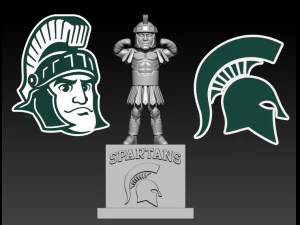 NCAA - MICHIGAN STATE SPARTANS FOOTBALL MASCOT STATUE 3D Print Model