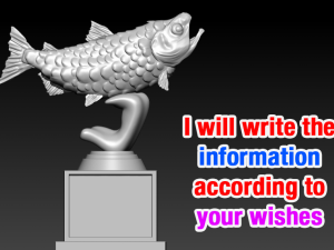 MASTER BAITER TROPHY BIG BASS AWARD FISHING TROPHY - 3D PRINT 3D Принт Модель