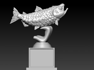 MASTER BAITER TROPHY BIG BASS AWARD FISHING TROPHY - 3D PRINT 3D-printmodel