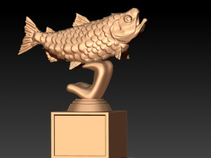 MASTER BAITER TROPHY BIG BASS AWARD FISHING TROPHY - 3D PRINT 3D-printmodel