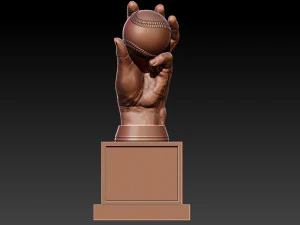 MLB - BASETBALL HANDS AWARD TROPHY - 3D PRINT 3D Print Model