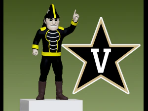 NCAA - DESKTOP PATUNG MASKOT SEPAKBOLA KOMODORE VANDERBILT Model Cetak 3D