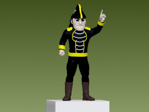 NCAA - VANDERBILT COMMODORES FOOTBALL MASCOT STATUE DESTOP Modelo de Impressão 3D