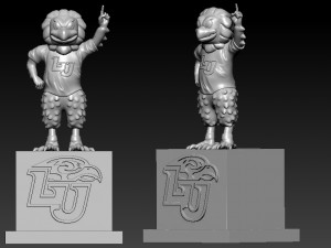 NCAA - LIBERTY FLAMES FOOTBALL MASCOT STATUE - AMERICAN FOOTBALL 3Dプリントモデル