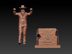 NCAA - APPALACHIAN STATE MOUNTAINEERS FOOTBALL MASCOT STATUE 3D Принт Модель