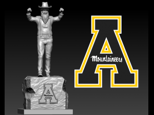 NCAA - APPALACHIAN STATE MOUNTAINEERS FOOTBALL MASCOT STATUE 3D Принт Модель