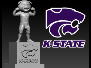 KANSAS STATE WILDCATS FOOTBALL MASCOT STATUE - DECOR - 3D MODEL 3D Принт Модель