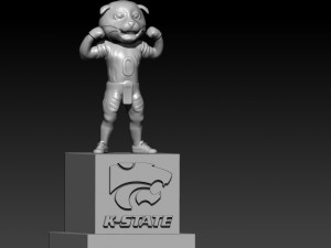 KANSAS STATE WILDCATS FOOTBALL MASCOT STATUE - DECOR - 3D MODEL 3D Print Model