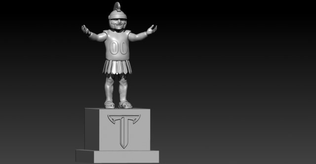 NCAA - TROY TROJANS FOOTBALL MASCOT STATUE - 3D MODEL PRINT 3Dプリントモデル .c4d .max .obj .3ds .fbx .stl .blend 