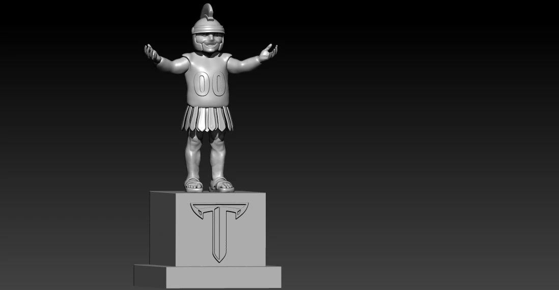 NCAA - TROY TROJANS FOOTBALL MASCOT STATUE - 3D MODEL PRINT 3D Print Model .c4d .max .obj .3ds .fbx .stl .blend 