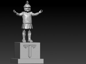 NCAA - TROY TROJANS FOOTBALL MASCOT STATUE - 3D MODEL PRINT 3D Принт Модель