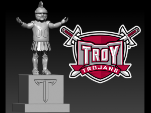 NCAA - TROY TROJANS FOOTBALL MASCOT STATUE - 3D MODEL PRINT 3Dプリントモデル