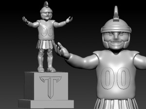 NCAA - TROY TROJANS FOOTBALL MASCOT STATUE - 3D MODEL PRINT 3Dプリントモデル