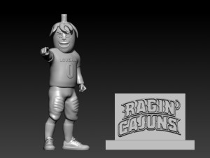 UNIVERSITY OF LOUISIANA MASCOT STATUE - 3D MODEL 3D प्रिंट मॉडल