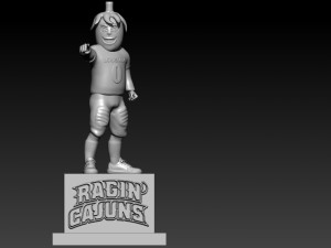 UNIVERSITY OF LOUISIANA MASCOT STATUE - 3D MODEL 3D प्रिंट मॉडल