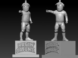 UNIVERSITY OF LOUISIANA MASCOT STATUE - 3D MODEL 3D प्रिंट मॉडल