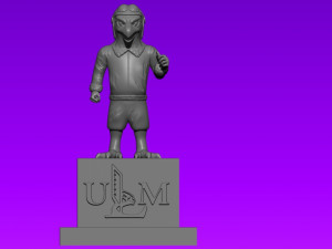UNIVERSITY OF LOUISIANA AT MONROE MASCOT STATUE - 3D MODEL PRINT Modèles 3D en vedette