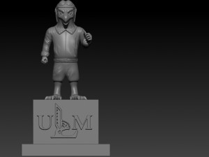 UNIVERSITY OF LOUISIANA AT MONROE MASCOT STATUE - 3D MODEL PRINT Modèles 3D en vedette