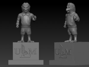 UNIVERSITY OF LOUISIANA AT MONROE MASCOT STATUE - 3D MODEL PRINT Modèles 3D en vedette