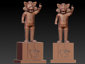 NCAA - NORTHWESTERN WILDCATS FOOTBALL MASCOT STATUE - 3D PRINT 3D Принт Модель