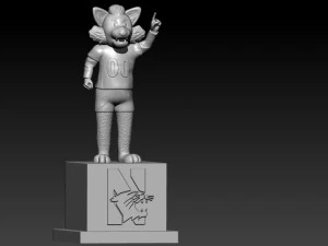 NCAA - NORTHWESTERN WILDCATS FOOTBALL MASCOT STATUE - 3D PRINT 3D Print Model