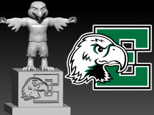 EASTERN MICHIGAN EAGLES FOOTBALL TEAM MASCOT STATUE - 3D PRINT 3Dプリントモデル