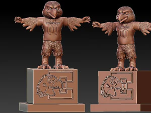EASTERN MICHIGAN EAGLES FOOTBALL TEAM MASCOT STATUE - 3D PRINT 3D Print Model