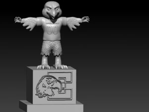 EASTERN MICHIGAN EAGLES FOOTBALL TEAM MASCOT STATUE - 3D PRINT 3D Print Model