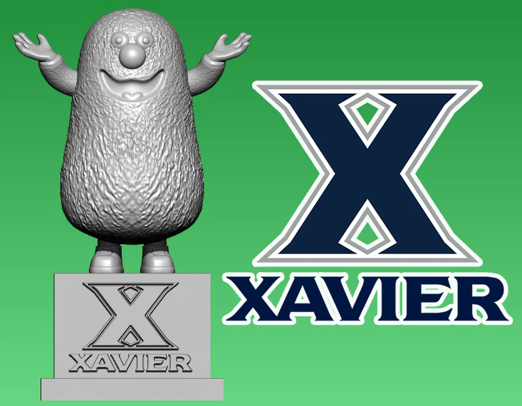 XAVIER MUSKETEERS MENS BASKETBALL MASCOT STATUE - 3D PRINT 3D Print Model .c4d .max .obj .3ds .fbx .stl .blend 