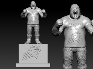 NBA - PHOENIX SUNS BASKETBALL MASCOT STATUE - 3D PRINT Modèles 3D en vedette