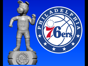 NBA - PHILADELPHIA 76ERS BASKETBALL MASCOT STATUE - 3D PRINT 3Dプリントモデル