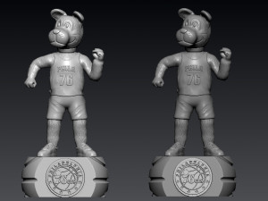 NBA - PHILADELPHIA 76ERS BASKETBALL MASCOT STATUE - 3D PRINT Modello di stampa 3D