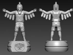 NBA - NEW ORLEANS PELICANS BASKETBALL MASCOT STATUE - 3D PRINT 3D Print Model