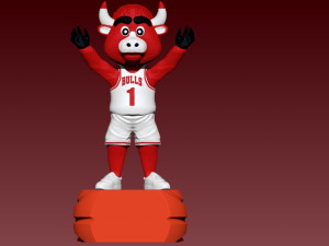 NBA - CHICAGO BULLS BASKETBALL MASCOT STATUE - 3D PRINT Model do druku 3D