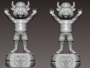 NBA - CHICAGO BULLS BASKETBALL MASCOT STATUE - 3D PRINT Model do druku 3D
