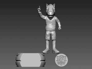 NBA - DALLAS MAVERICKS BASKETBALL MASCOT STATUE - 3D PRINT 3D Print Model