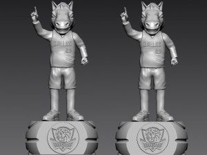NBA - DALLAS MAVERICKS BASKETBALL MASCOT STATUE - 3D PRINT 3D Print Model