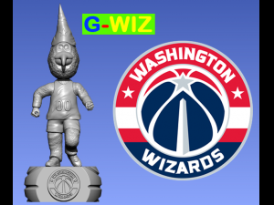 NBA - WASHINGTON WIZARDS MASCOT STATUE - BASKETBALL 3D Print Model