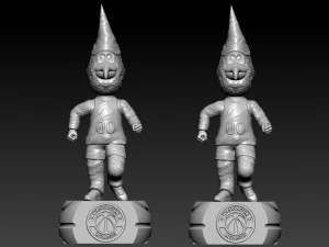 NBA - WASHINGTON WIZARDS MASCOT STATUE - BASKETBALL 3D Print Model