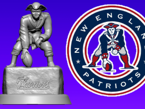 NFL - NEW ENGLAND PATRIOTS FOOTBALL MASCOT STATUE - 3D PRINT 3D Принт Модель