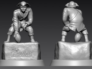 NFL - NEW ENGLAND PATRIOTS FOOTBALL MASCOT STATUE - 3D PRINT 3D 프린트 모델