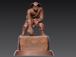 NFL - NEW ENGLAND PATRIOTS FOOTBALL MASCOT STATUE - 3D PRINT 3D 프린트 모델