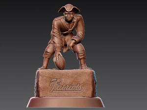 NFL - NEW ENGLAND PATRIOTS FOOTBALL MASCOT STATUE - 3D PRINT 3D Print Model