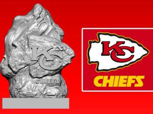 NFL - KANSAS CITY CHIEFS FOOTBALL STATUE DECOR - 3D PRINT 3D Принт Модель
