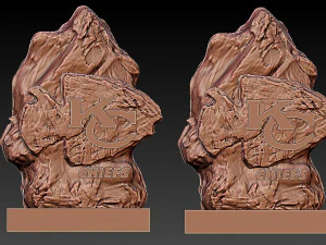 NFL - KANSAS CITY CHIEFS FOOTBALL STATUE DECOR - 3D PRINT 3D Print Model