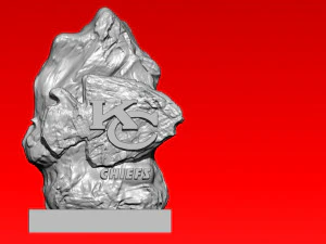 NFL - KANSAS CITY CHIEFS FOOTBALL STATUE DECOR - 3D PRINT 3D Print Model