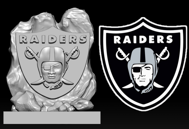 NFL - LAS VEGAS RAIDERS FOOTBALL STATUE DECOR - 3D PRINT 3D Baskı Modeli .c4d .max .obj .3ds .fbx .stl .blend 