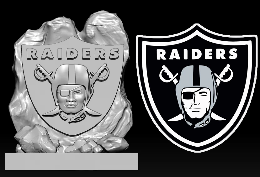 NFL - LAS VEGAS RAIDERS FOOTBALL STATUE DECOR - 3D PRINT 3D Print Model .c4d .max .obj .3ds .fbx .stl .blend 