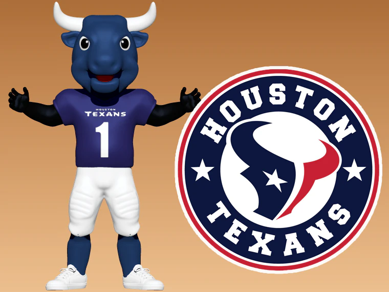 NFL - HOUSTON TEXANS FOOTBALL MASCOT STATUE - 3D PRINT 3D Print Model .c4d .max .obj .3ds .fbx .stl .blend 