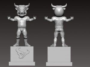 NFL - HOUSTON TEXANS FOOTBALL MASCOT STATUE - 3D PRINT 3Dプリントモデル